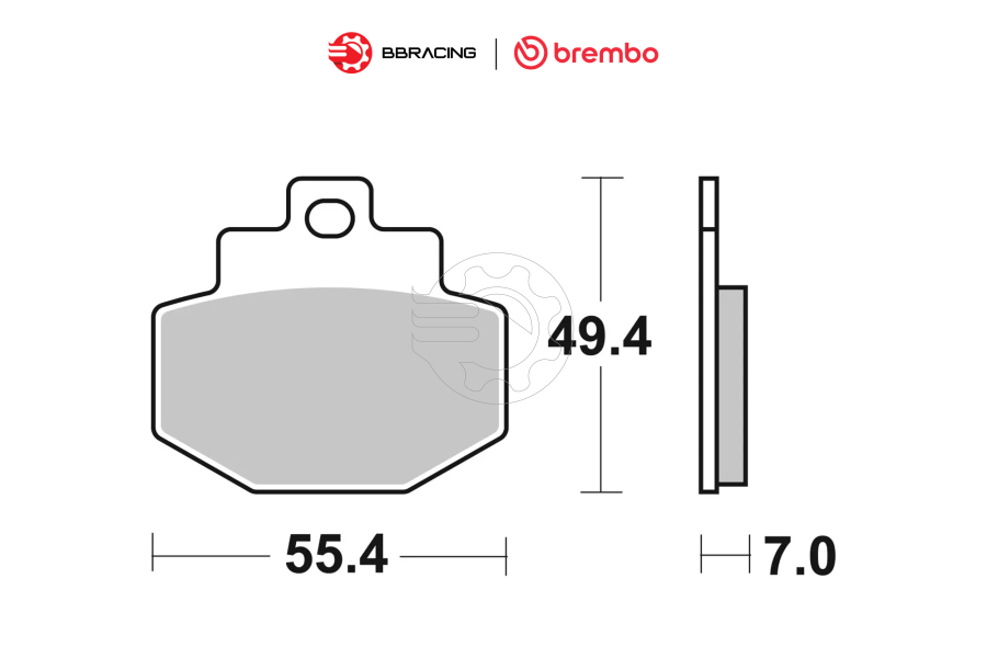 Bố Thắng Brembo Vespa GTS 150 - Sau 07047