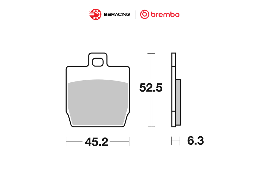 Bố Thắng Brembo Yamaha Slider, Aerox 50 Trước 07066