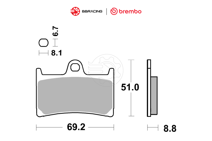 Bố Thắng Brembo Yamaha T Max 560 - Trước 07077