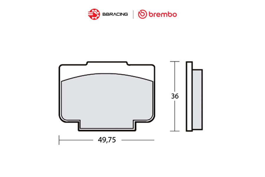 Bố Thắng Brembo Racing H38 X206101, XA1J040, XA6H530, XB4S520 - 07934040