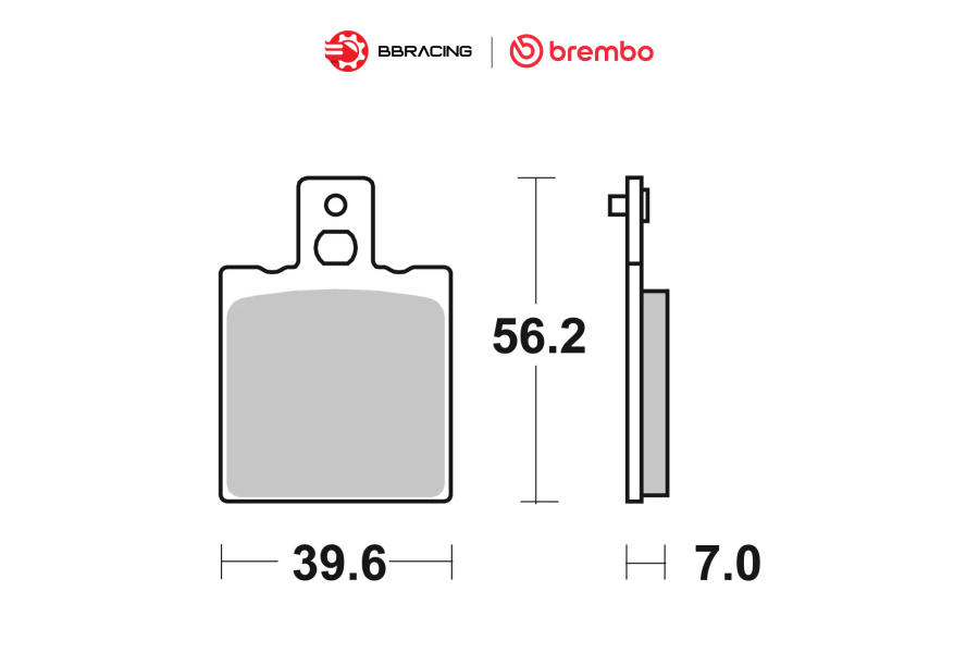 Bố Thắng Brembo Ducati Monster <2008 Sau 07BB0106