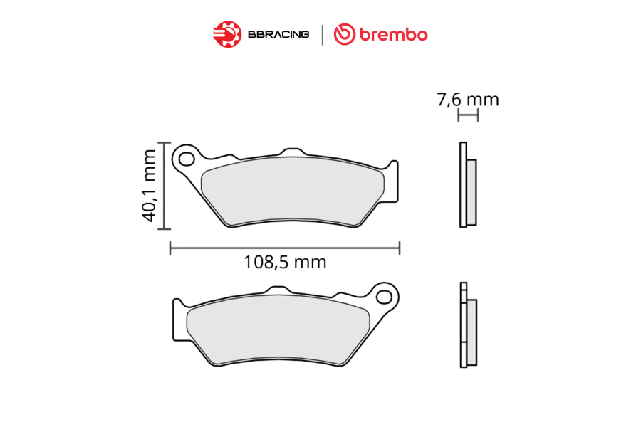 Bố Thắng Brembo Triumph Scrambler XE/XC Sau 07BB0359