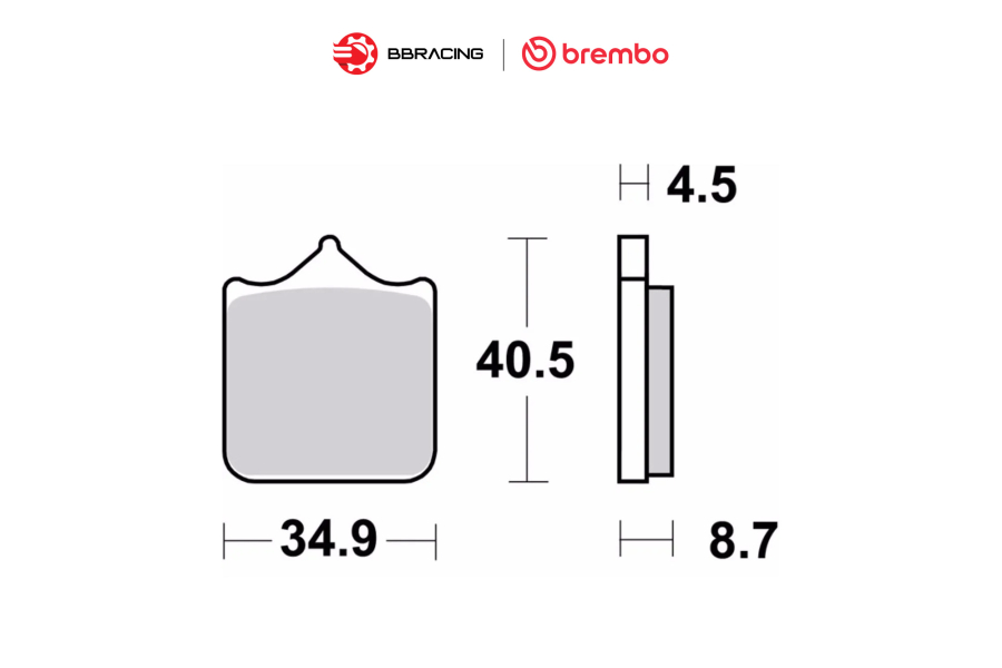 Bố Thắng Brembo BMW S1000 R 2013-20 Trước 07BB3396