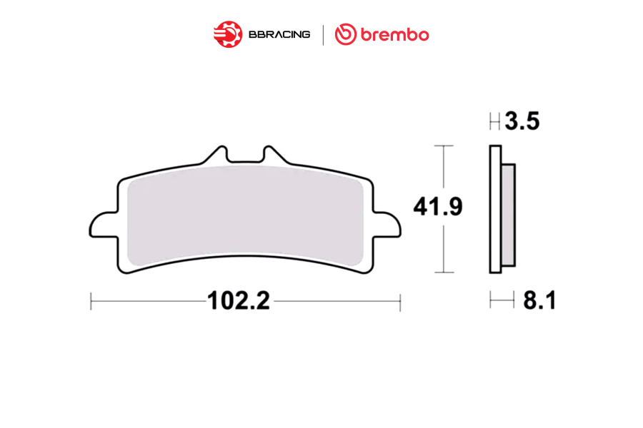 Bố Thắng Brembo M4, M50, Stylema 07BB3793