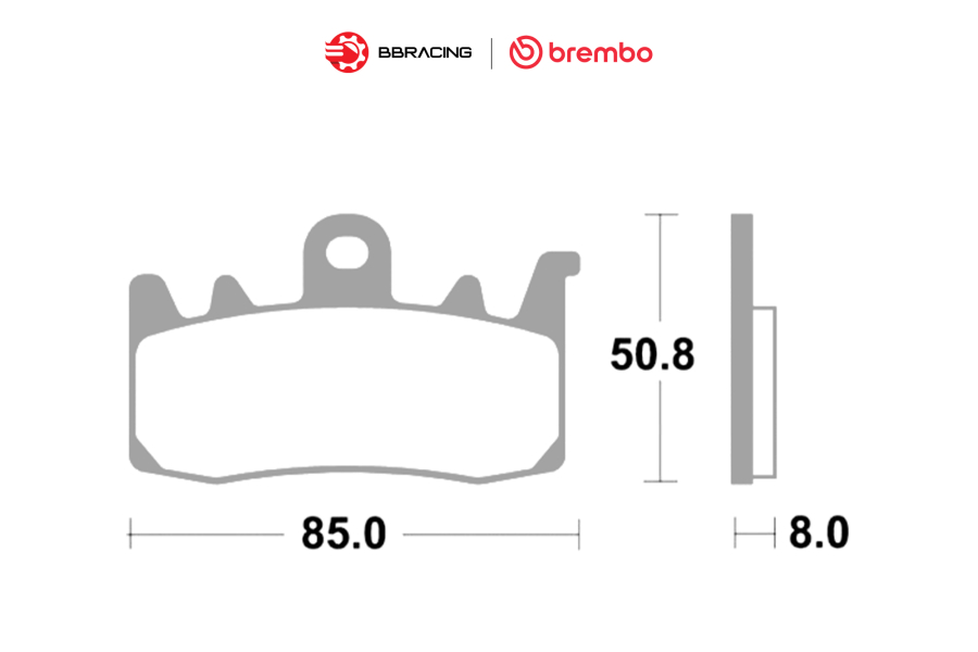 Bố Thắng Brembo BMW GS 1200, 1250 (Brembo) Trước 07BB3884
