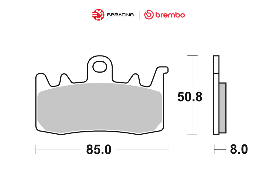 Bố Thắng Brembo BMW R9T 2013-21 Trước 07BB38LA