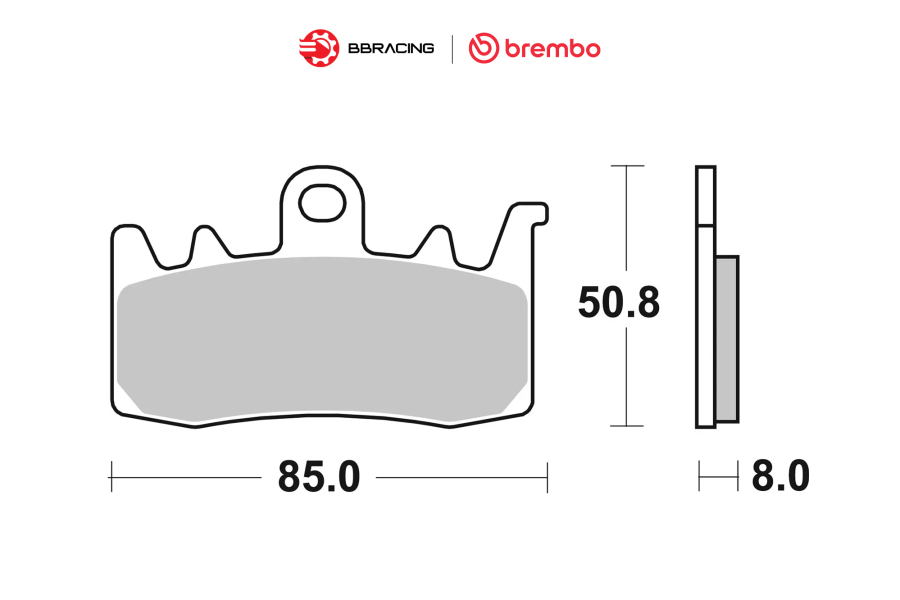 Bố Thắng Brembo BMW S1000 R 2021-22 (Brembo) Trước 07BB38RC
