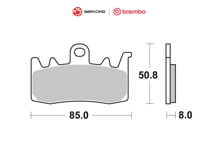 Bố Thắng Brembo BMW S1000 R 2021-22 (Brembo) Trước 07BB38SA
