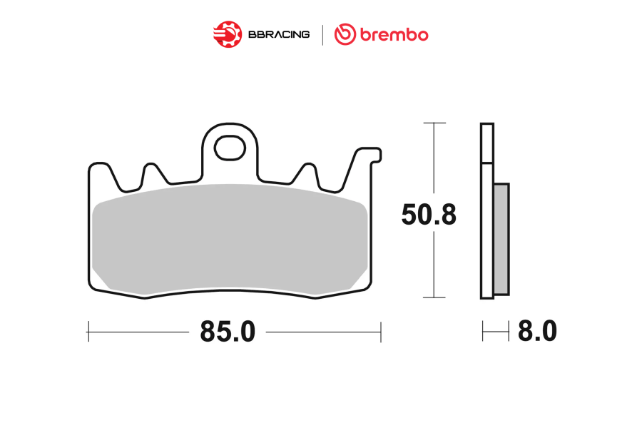 Bố Thắng Brembo BMW S1000 R 2021-22 (Brembo) Trước 07BB38SC