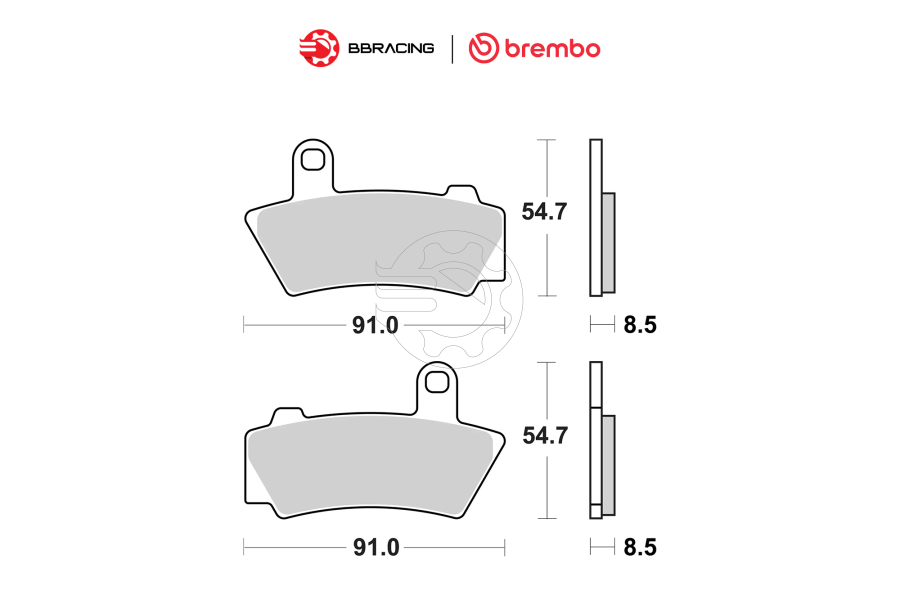 Bố Thắng Brembo BMW R18 2020-24 - Trước 07BB40SA