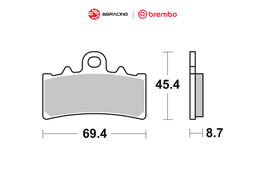 Bố Thắng Brembo KTM Duke 390 Trước 07GR18SA