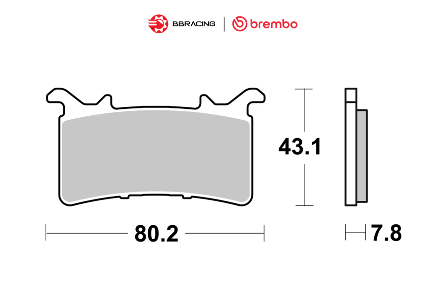 Bố Thắng Brembo BMW S1000 RR 2020-24 Trước 07GR99SA
