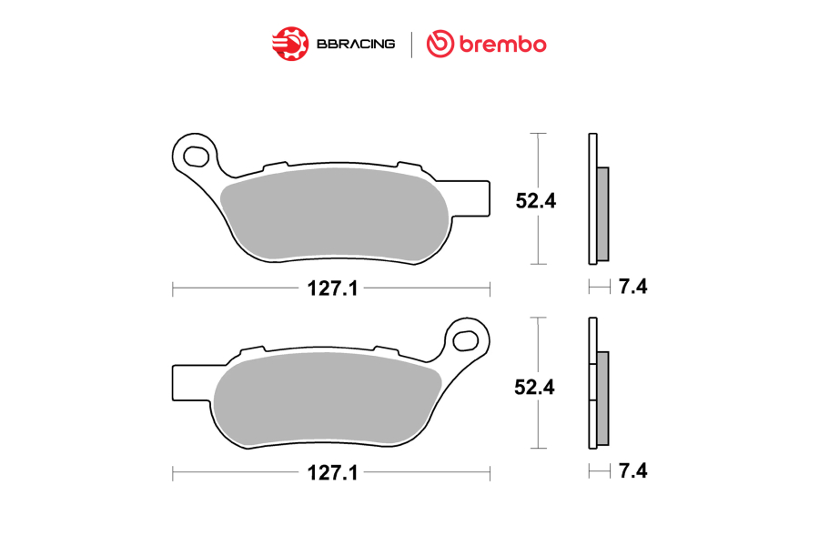 Bố Thắng Brembo Harley Davidson FXDF Fat Bob 2008-17 Sau 07HD07SP
