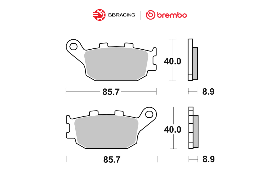 Bố Thắng Brembo Yamaha R1 2004-14 Sau 07HO36SP