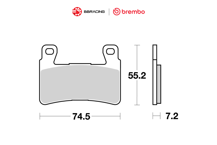 Bố Thắng Brembo Honda CB 400 Trước 07HO4507