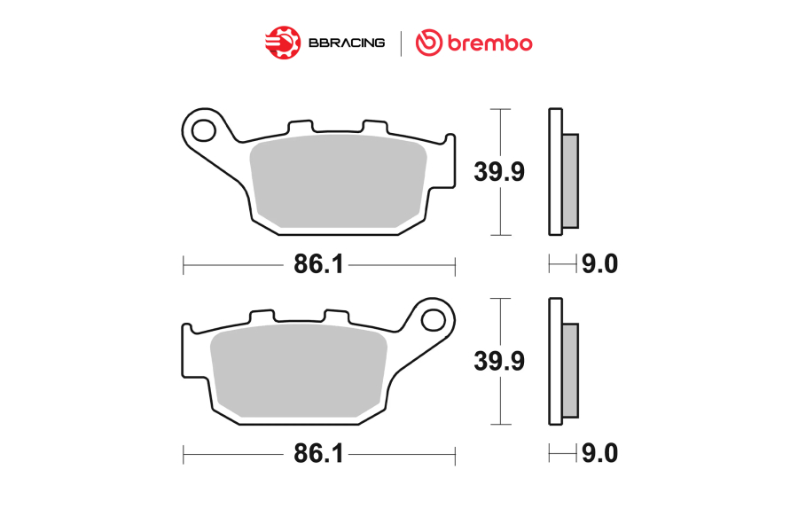 Bố Thắng Brembo Kawasaki Z900 Sau 07HO53CC
