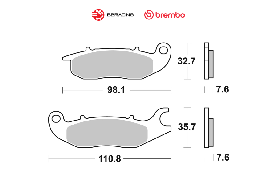 Bố Thắng Brembo Honda Monkey, MSX 125 Trước 07HO5606
