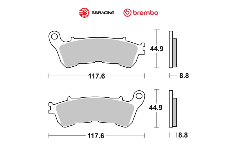 Bố Thắng Brembo Honda CB 1000 R 2009-17 Trước 07HO57SA