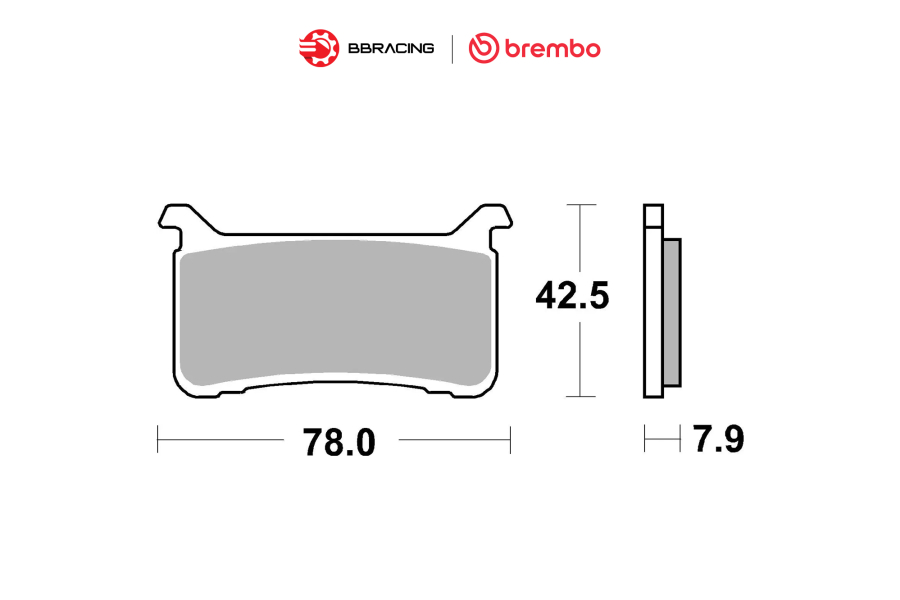 Bố Thắng Brembo Honda CB 1000 R 2017-20 Trước 07HO63SA