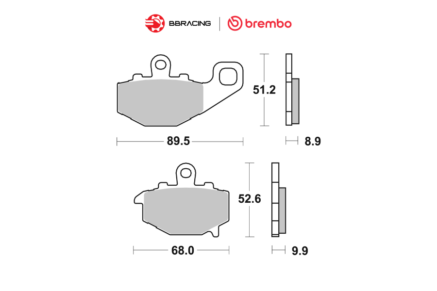 Bố Thắng Brembo Kawasaki Z1000 Sau 07KA1617