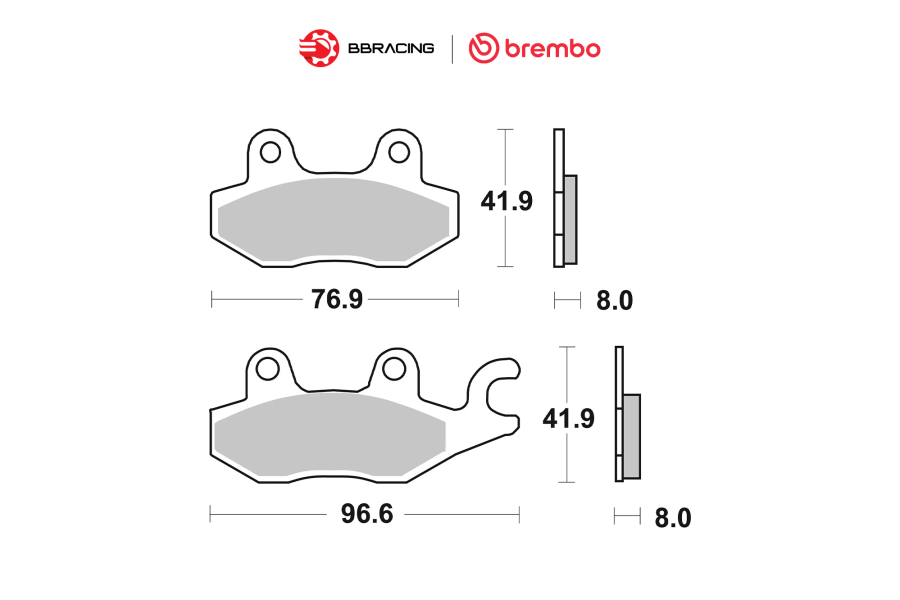 Bố Thắng Brembo Kawasaki Ninja 300, 400 Sau 07YA22SP