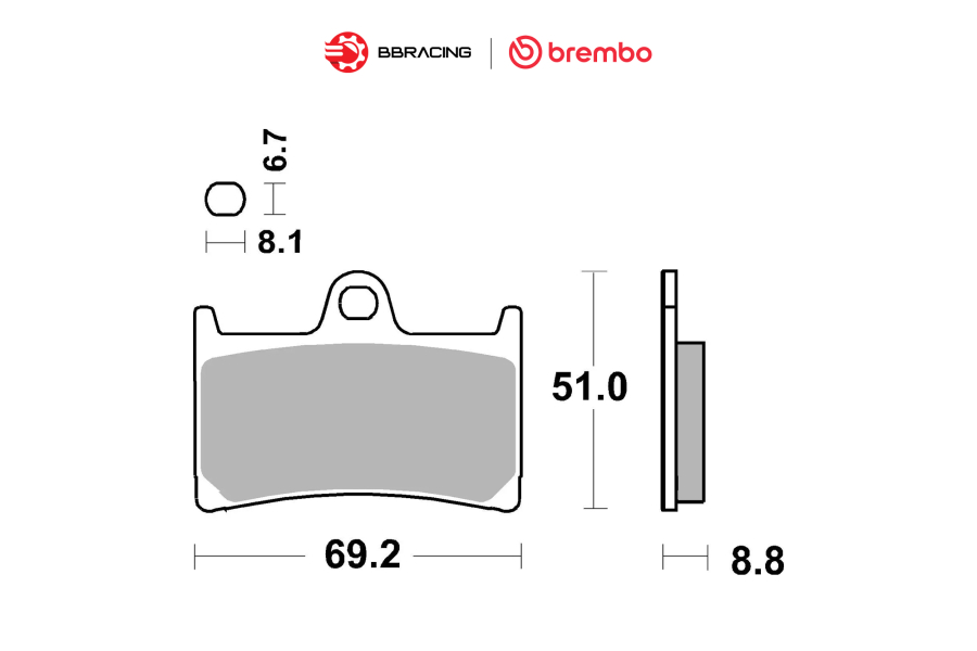 Bố Thắng Brembo Yamaha MT-09, XSR 900 Trước 07YA23