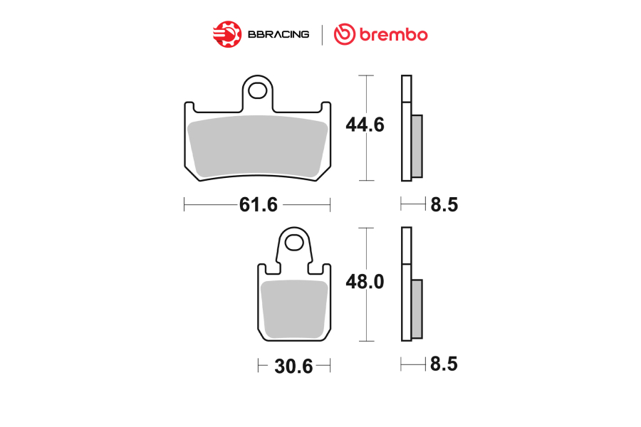 Bố Thắng Brembo Yamaha R1 2004-14 Trước 07YA46SA